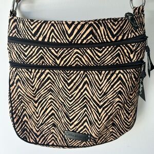 Vera Bradley Triple Zip Hipster in Zebra